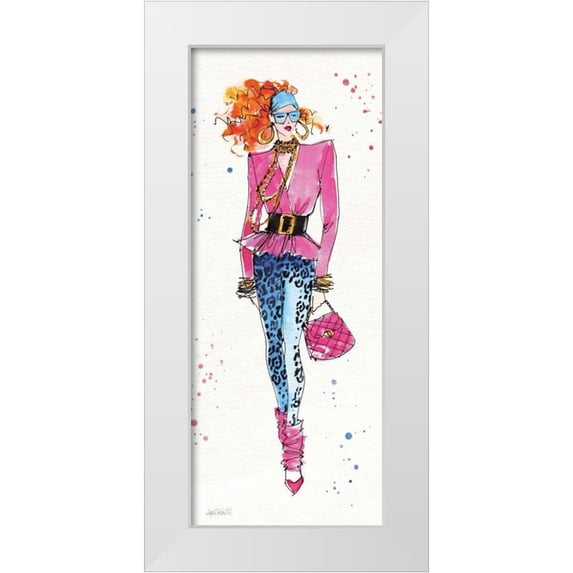 Tavoletti, Anne 12x24 White Modern Wood Framed Museum Art Print Titled - 80s Fashion II Color
