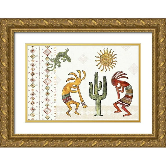 Tavoletti, Anne 14x11 Gold Ornate Wood Framed with Double Matting Museum Art Print Titled - Southwest Flair I