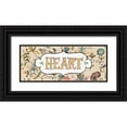 thumbnail image 1 of Tavoletti, Anne 14x8 Black Ornate Wood Framed with Double Matting Museum Art Print Titled - Peace and Paisley IV, 1 of 4
