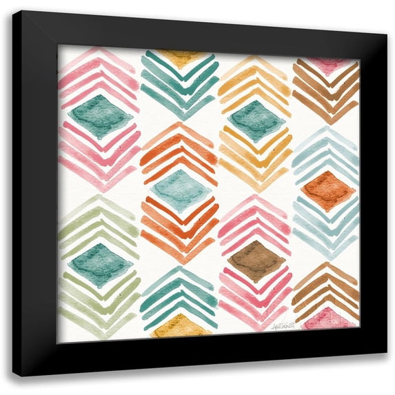 Tavoletti, Anne 15x15 Black Modern Framed Museum Art Print Titled - Girlfriends Pattern III