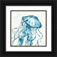 thumbnail image 1 of Tavoletti, Anne 15x15 Black Ornate Wood Framed with Double Matting Museum Art Print Titled - Deep Sea X Teal, 1 of 4