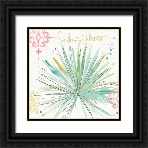 Tavoletti, Anne 15x15 Black Ornate Wood Framed with Double Matting Museum Art Print Titled - Palm Passion V
