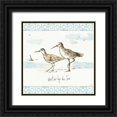 thumbnail image 1 of Tavoletti, Anne 15x15 Black Ornate Wood Framed with Double Matting Museum Art Print Titled - Sandpiper Sea IV, 1 of 4