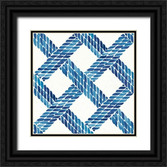 Tavoletti, Anne 15x15 Black Ornate Wood Framed with Double Matting Museum Art Print Titled - Seafood Shanty Step 01B