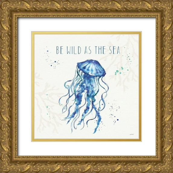Tavoletti, Anne 15x15 Gold Ornate Wood Framed with Double Matting Museum Art Print Titled - Deep Sea V