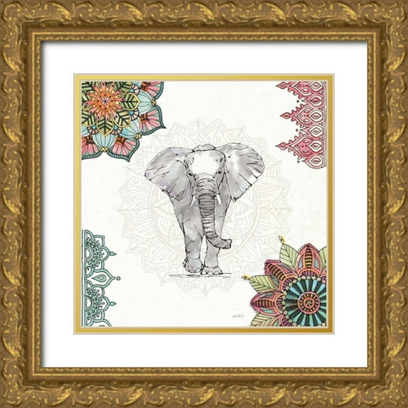 Tavoletti, Anne 15x15 Gold Ornate Wood Framed with Double Matting Museum Art Print Titled - Mandala Morning I