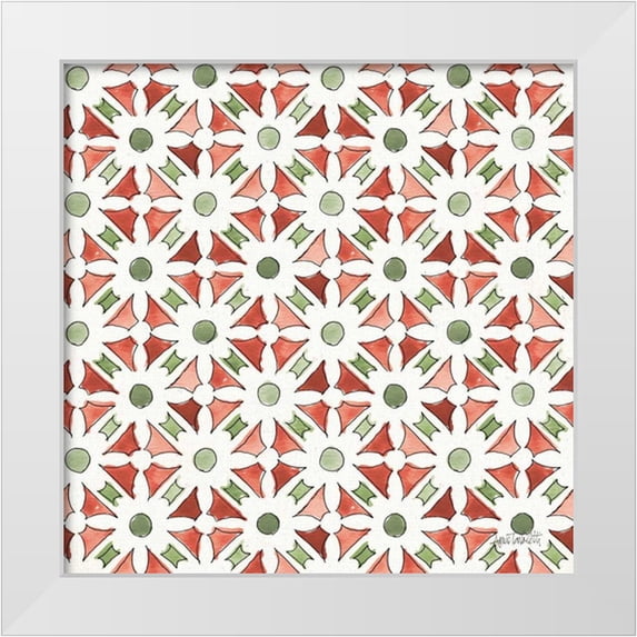 Tavoletti, Anne 15x15 White Modern Wood Framed Museum Art Print Titled - Modern Farmhouse Pattern IIA Christmas