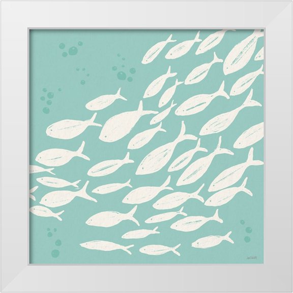 Tavoletti, Anne 15x15 White Modern Wood Framed Museum Art Print Titled - Seaside Style VII