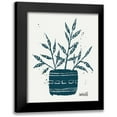 thumbnail image 1 of Tavoletti, Anne 15x18 Black Modern Framed Museum Art Print Titled - Monochrome Blue Botanical Sketches IX, 1 of 5