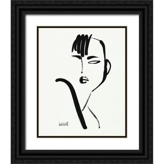 Tavoletti, Anne 15x18 Black Ornate Wood Framed with Double Matting Museum Art Print Titled - Brush Portrait I