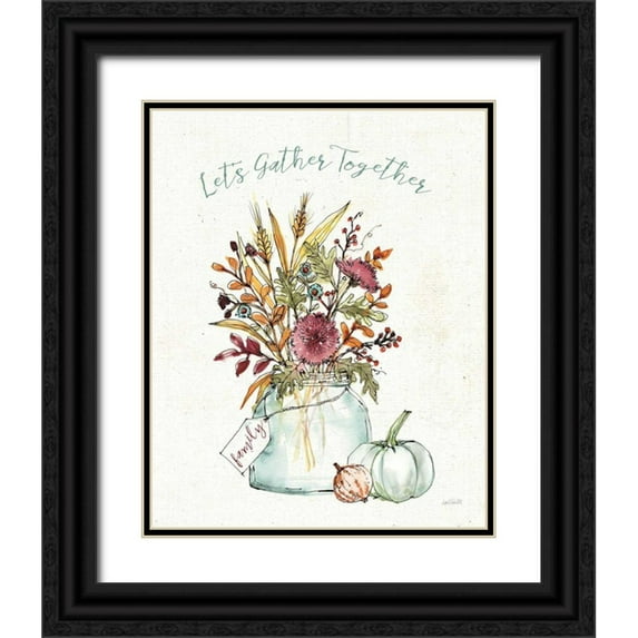Tavoletti, Anne 15x18 Black Ornate Wood Framed with Double Matting Museum Art Print Titled - Festive Foliage III
