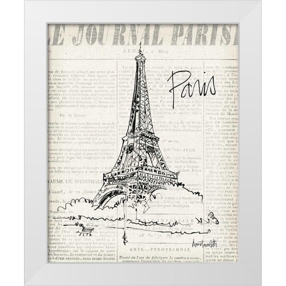 Tavoletti, Anne 15x18 White Modern Wood Framed Museum Art Print Titled - City Sketches III