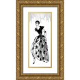 thumbnail image 1 of Tavoletti, Anne 15x32 Gold Ornate Wood Framed with Double Matting Museum Art Print Titled - Fifties Fashion II with Red, 1 of 4