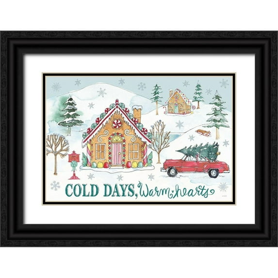 Tavoletti, Anne 18x13 Black Ornate Wood Framed with Double Matting Museum Art Print Titled - Holiday Trimmings I