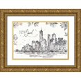 thumbnail image 1 of Tavoletti, Anne 18x13 Gold Ornate Wood Framed with Double Matting Museum Art Print Titled - Skyline Sketches I, 1 of 4