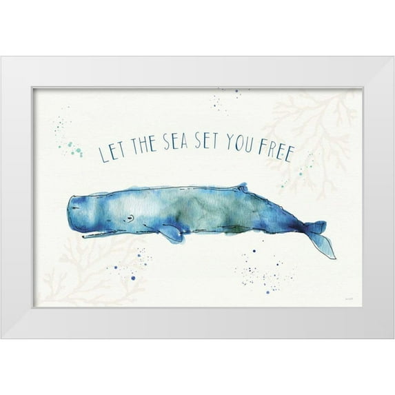 Tavoletti, Anne 18x13 White Modern Wood Framed Museum Art Print Titled - Deep Sea I