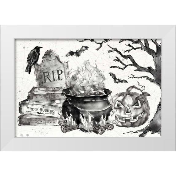 Tavoletti, Anne 18x13 White Modern Wood Framed Museum Art Print Titled - Phantoms of the Night I