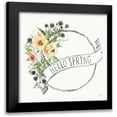 thumbnail image 1 of Tavoletti, Anne 20x20 Black Modern Framed Museum Art Print Titled - Hello Spring Wreath, 1 of 5