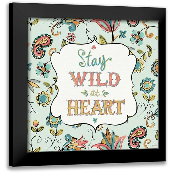 Tavoletti, Anne 20x20 Black Modern Framed Museum Art Print Titled - Peace and Paisley II