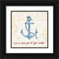 thumbnail image 1 of Tavoletti, Anne 20x20 Black Ornate Wood Framed with Double Matting Museum Art Print Titled - Coastal Life V, 1 of 4