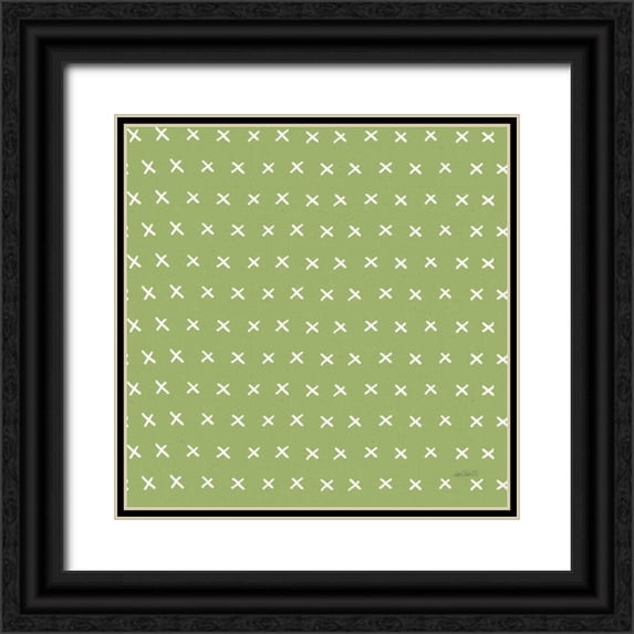 Tavoletti, Anne 20x20 Black Ornate Wood Framed with Double Matting Museum Art Print Titled - Fruit Stand Pattern VIE