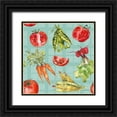 thumbnail image 1 of Tavoletti, Anne 20x20 Black Ornate Wood Framed with Double Matting Museum Art Print Titled - Veggie Market Pattern IB, 1 of 4