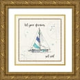 thumbnail image 1 of Tavoletti, Anne 20x20 Gold Ornate Wood Framed with Double Matting Museum Art Print Titled - Coastal Buoys III v2, 1 of 4