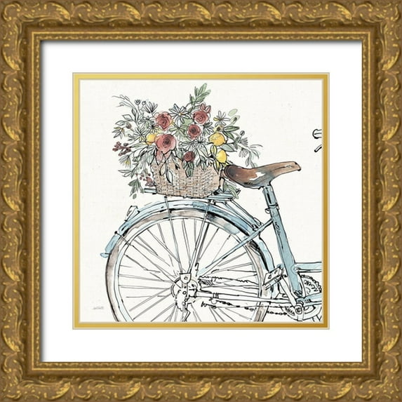 Tavoletti, Anne 20x20 Gold Ornate Wood Framed with Double Matting Museum Art Print Titled - Farmhouse Flea Market Bike II
