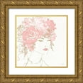 thumbnail image 1 of Tavoletti, Anne 20x20 Gold Ornate Wood Framed with Double Matting Museum Art Print Titled - Floral Figures I Pink Gold Sq, 1 of 4