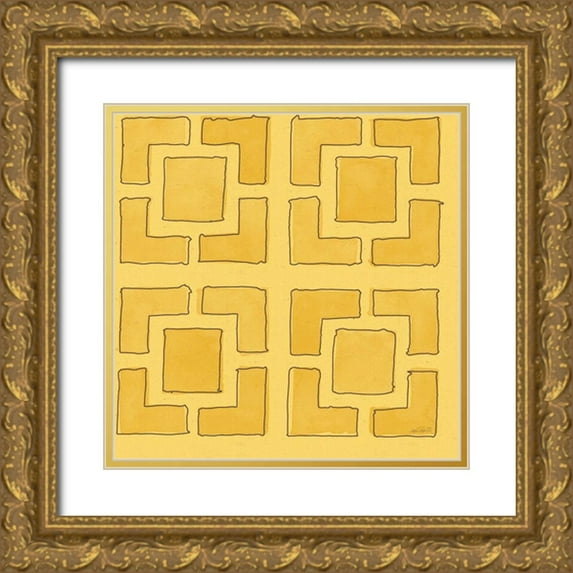 Tavoletti, Anne 20x20 Gold Ornate Wood Framed with Double Matting Museum Art Print Titled - Fruit Stand Pattern IVC