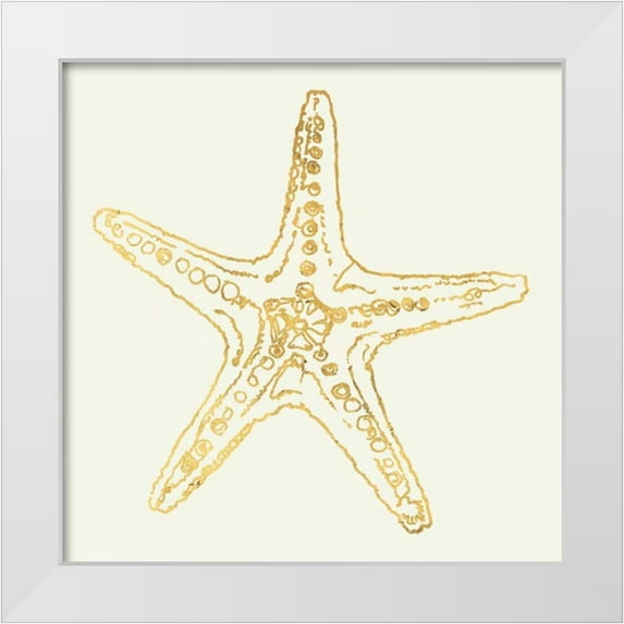 Tavoletti, Anne 20x20 White Modern Wood Framed Museum Art Print Titled - Coastal Breeze Shell Sketches