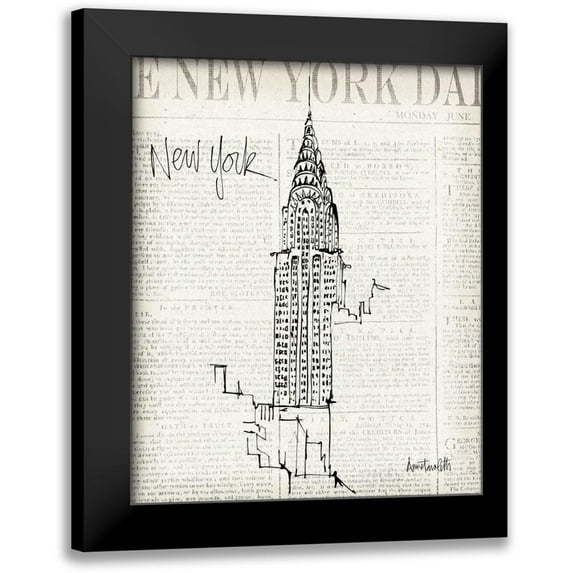 Tavoletti, Anne 20x24 Black Modern Framed Museum Art Print Titled - City Sketches I