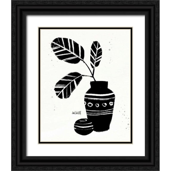 Tavoletti, Anne 20x24 Black Ornate Wood Framed with Double Matting Museum Art Print Titled - Botanical Sketches VIII