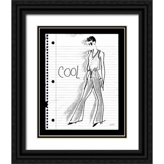 Tavoletti, Anne 20x24 Black Ornate Wood Framed with Double Matting Museum Art Print Titled - Doodle Cool