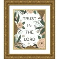 thumbnail image 1 of Tavoletti, Anne 20x24 Gold Ornate Wood Framed with Double Matting Museum Art Print Titled - Trust In The Lord I, 1 of 4