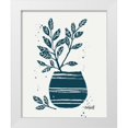 thumbnail image 1 of Tavoletti, Anne 20x24 White Modern Wood Framed Museum Art Print Titled - Monochrome Blue Botanical Sketches VII, 1 of 4