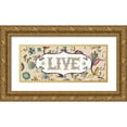 thumbnail image 1 of Tavoletti, Anne 24x12 Gold Ornate Wood Framed with Double Matting Museum Art Print Titled - Peace and Paisley III, 1 of 4