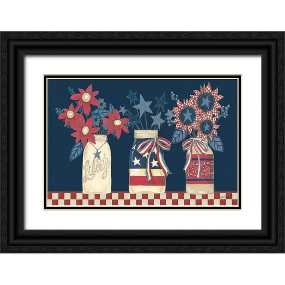 Tavoletti, Anne 24x17 Black Ornate Wood Framed with Double Matting Museum Art Print Titled - American Country Jars