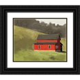 thumbnail image 1 of Tavoletti, Anne 24x20 Black Ornate Wood Framed with Double Matting Museum Art Print Titled - Red Barn I, 1 of 4