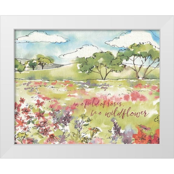 Tavoletti, Anne 24x20 White Modern Wood Framed Museum Art Print Titled - Simply Petals VIII Warm Crop