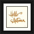 thumbnail image 1 of Tavoletti, Anne 26x26 Black Ornate Wood Framed with Double Matting Museum Art Print Titled - Hello Autumn I on Cream, 1 of 4