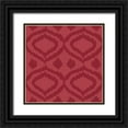 thumbnail image 1 of Tavoletti, Anne 26x26 Black Ornate Wood Framed with Double Matting Museum Art Print Titled - Oaked and Aged Pattern IVB, 1 of 4