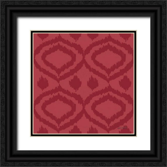 Tavoletti, Anne 26x26 Black Ornate Wood Framed with Double Matting Museum Art Print Titled - Oaked and Aged Pattern IVB