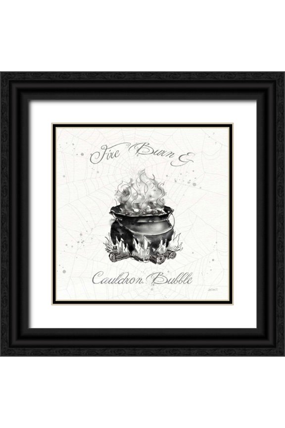 Tavoletti, Anne 26x26 Black Ornate Wood Framed with Double Matting Museum Art Print Titled - Phantoms of the Night II