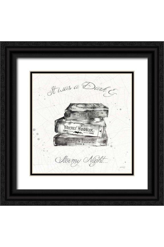 Tavoletti, Anne 26x26 Black Ornate Wood Framed with Double Matting Museum Art Print Titled - Phantoms of the Night VI