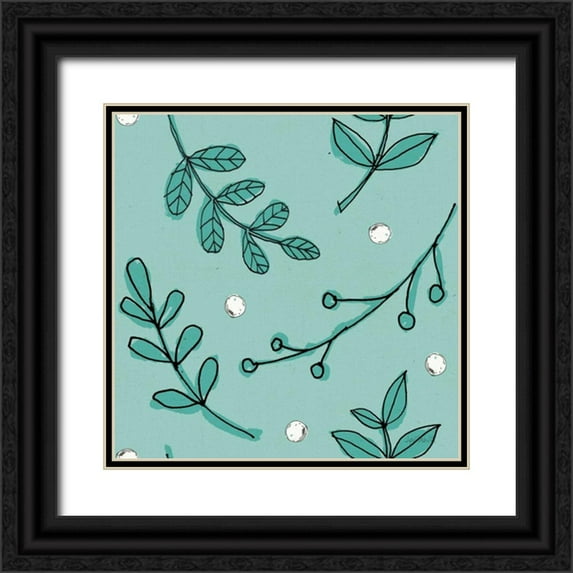 Tavoletti, Anne 26x26 Black Ornate Wood Framed with Double Matting Museum Art Print Titled - Veggie Market Pattern IIID