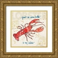 thumbnail image 1 of Tavoletti, Anne 26x26 Gold Ornate Wood Framed with Double Matting Museum Art Print Titled - Coastal Catch I, 1 of 4