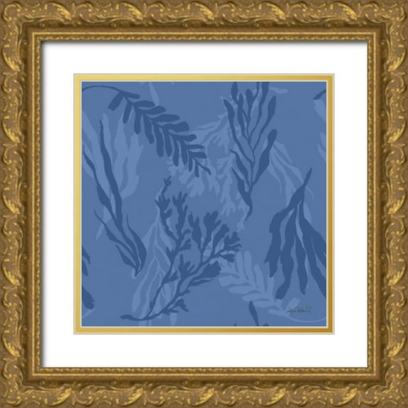 Tavoletti, Anne 26x26 Gold Ornate Wood Framed with Double Matting Museum Art Print Titled - Deep Sea Step 03D