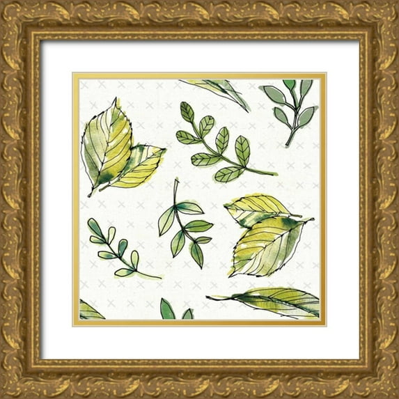Tavoletti, Anne 26x26 Gold Ornate Wood Framed with Double Matting Museum Art Print Titled - Fruit Stand Pattern III