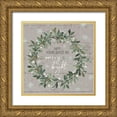 thumbnail image 1 of Tavoletti, Anne 26x26 Gold Ornate Wood Framed with Double Matting Museum Art Print Titled - Holiday on the Farm IX - Merry and Bright, 1 of 4